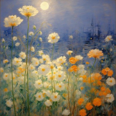 Květiny 37, cca 2021 (olej na plátně) od Angelita Hawke