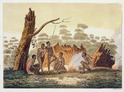 Obyvatelé Loro, New Holland, deska 60 z „Le Costume Ancien et Moderne“ od Julese Ferraria, vydáno kolem 20.–30. let 19. století od Angelo Biasioli