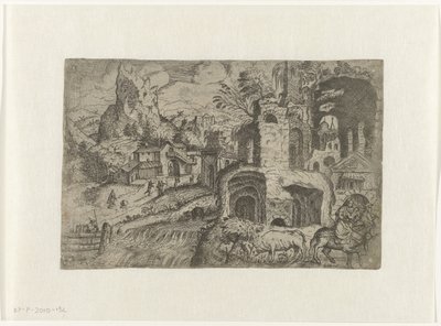 Krajina s letem do Egypta od Angelo Falconetto (attributed to)