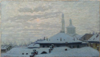 Střechy pod sněhem Střechy pod sněhem, 1910. od Angelo Morbelli