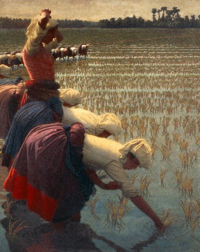 The Mondine (italské dělnice rýže) od Angelo Morbelli