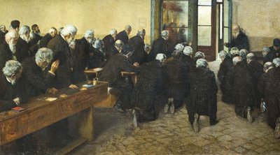 Viatikum, 1884 (olej na plátně) od Angelo Morbelli
