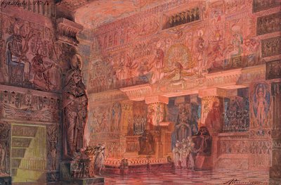 Scénografie pro Opera Aida od Giuseppe Verdiho, 1923. od Angelo Parravicini