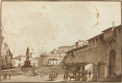 Pohled na Livorno od Angelo Uggeri