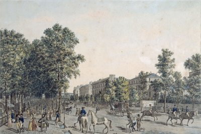 Grands Boulevards v roce 1804 od Angelo after Garbizza