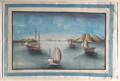 Album obsahující dvanáct obrazů scén podél řeky od Anglo-Chinese School