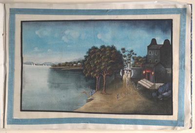 Album obsahující dvanáct obrazů scén podél řeky od Anglo-Chinese School