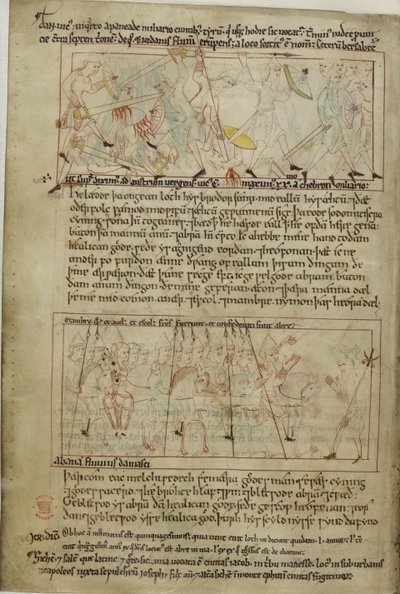 Bavlna Claudius B. IV, f.25v Abraham and Lot od Anglo Saxon