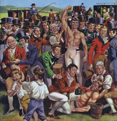 Box v Anglii na počátku 19. století (barevná litografie) od Angus McBride