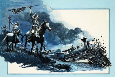 Cheyenne braves způsobili zkázu vlaku od Angus McBride
