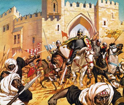 El Cidovo mrtvé tělo přivázané ke koni, které přimělo Maury k útěku. od Angus McBride