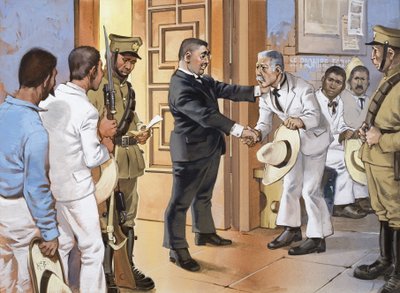 Nedokončená mexická revoluce (kvaš na papíře) od Angus McBride