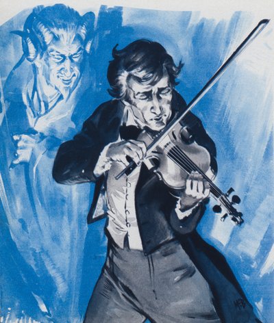 Nicolo Paganini - zaprodal svou duši ďáblu (barevná litografie) od Angus McBride