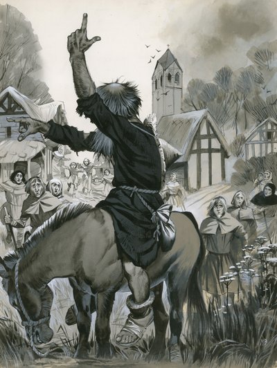 Poustevník Petr (kvaš na papíře) od Angus McBride