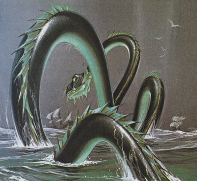 Mořští hadi (barevná litografie) od Angus McBride