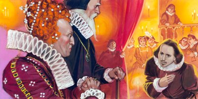 Představení Shakespeara královně Alžbětě I. od Angus McBride
