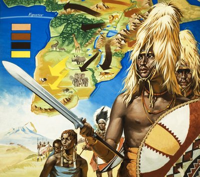 Africký kmen Masajů od Angus McBride
