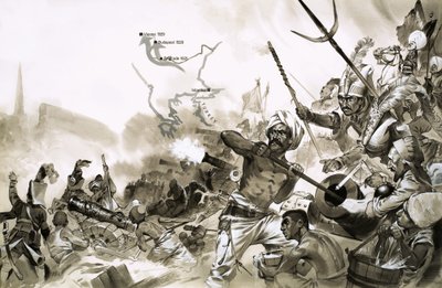 Sulejmanova turecká vojska obklíčila Vídeň v roce 1529. od Angus McBride