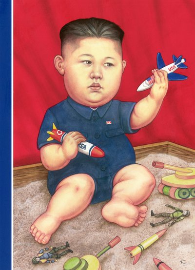 Nebezpečné hračky, 2016 (akryl na ilustrační tabuli) od Anita Kunz