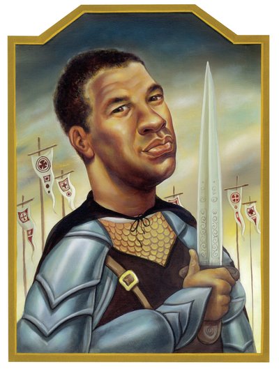 Denzel Washington, 2002 (akryl na ilustrační tabuli) od Anita Kunz