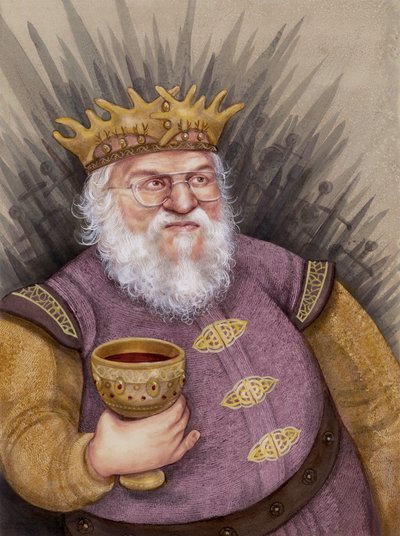 George RR Martin, 2011 (akryl na ilustrační tabuli) od Anita Kunz