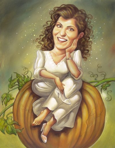 Moje velká tlustá řecká svatba, 2002 (akryl na ilustrační tabuli) od Anita Kunz