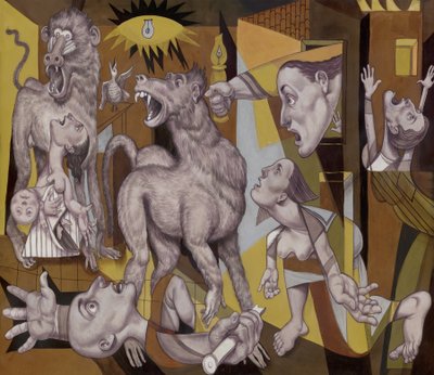 Guernica Guereza, 2018 (akrylová barva na ilustrační tabuli) od Anita Kunz