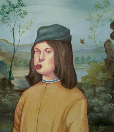 Mladý chlapec s postojem, 2018 (akrylová barva na ilustrační tabuli) od Anita Kunz