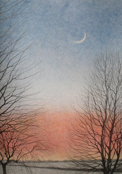 Podvečer, 2010 (barevná tužka na papíře) od Anna Phillips