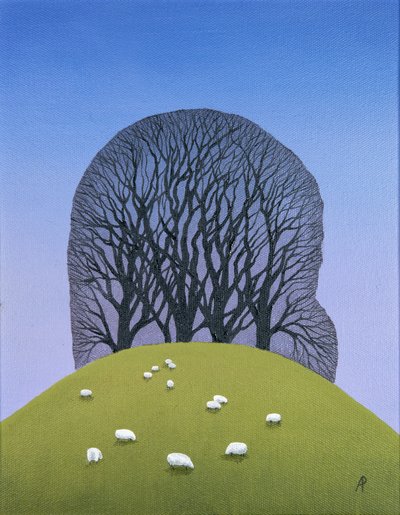 Hilltop s ovcemi, 2017 od Anna Phillips