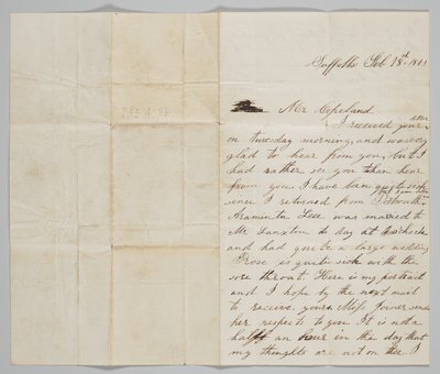 Dopis Johnu Copelandovi od jeho manželky Ann, 18. února 1861. od Ann Hurst Copeland