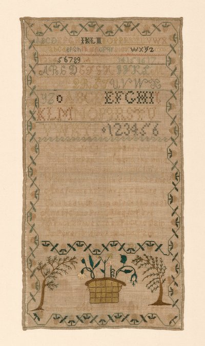 Sampler, Spojené státy, 19. století. od Ann Morris