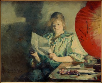 Večer, interiér od Anna Ancher
