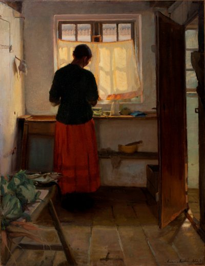 Služka v kuchyni od Anna Ancher