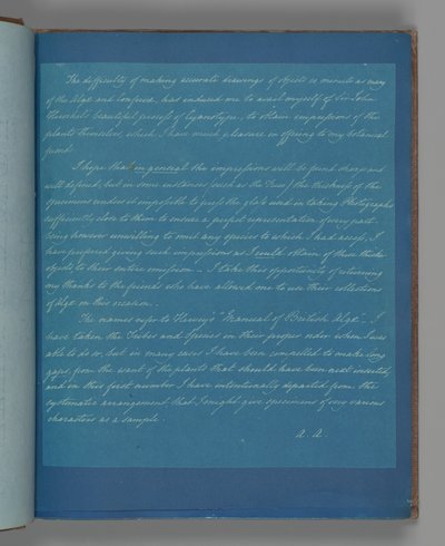 Widmungsseite 2 od Anna Atkins