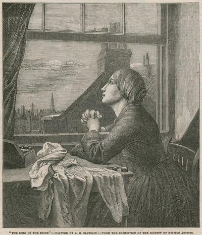 Píseň košile - maloval A E Blunden (rytina) od Anna E. Blunden