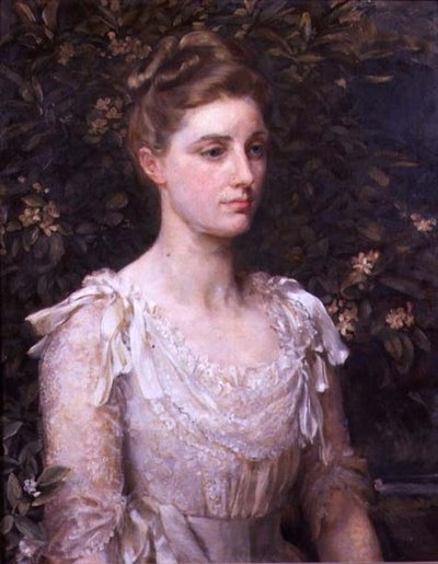 Portrét Cecilie Farrerové (olej na plátně) od Anna Lea Merritt