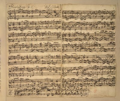 Přidat MS 35021, f.8r, F dur předehra, Das Wohltemperierte Clavier, kniha 2, Johann Sebastian Bach od Anna Magdalena Bach