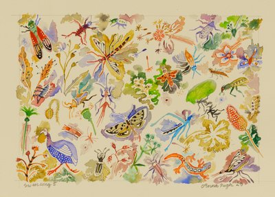 5 Labutí píseň, 2023 (akvarel) od Anna Pugh