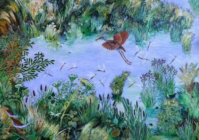 Momentka s májkou, 2022 (akryl na desce) od Anna Pugh