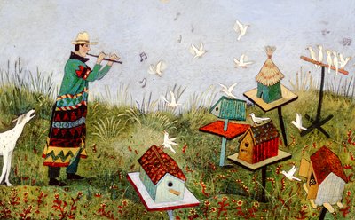 BirdPiper, 2001 (akryl) od Anna Pugh
