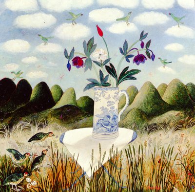 Ptáci v jejich nebi, 2002 (akryl) od Anna Pugh