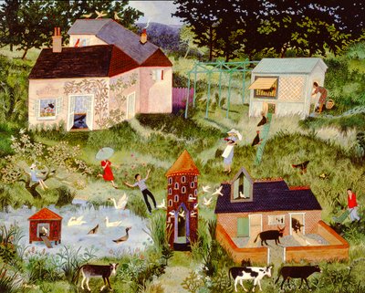 Skrývání a potápění, 2006 (akryl) od Anna Pugh