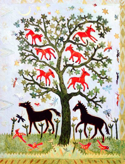 Strom v Gambii, 2005 (akryl) od Anna Pugh