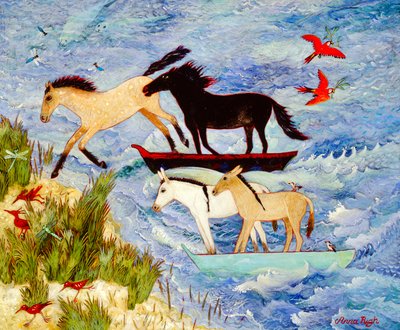 Přistání, 2008 (akryl) od Anna Pugh