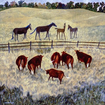 Křivka učení, 2005 (akryl) od Anna Pugh