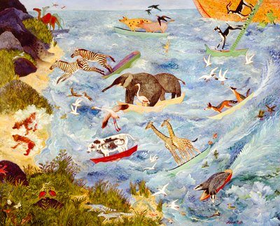 Opouštění archy, 2008 (akryl) od Anna Pugh