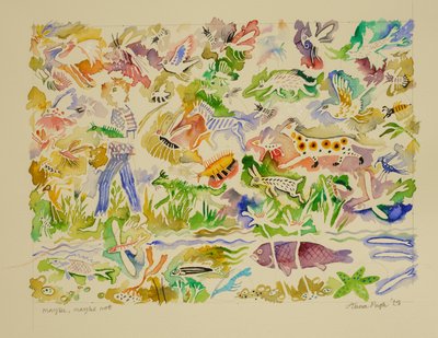 Možná, možná ne, 2023 (akvarel) od Anna Pugh