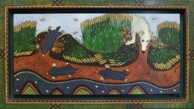 Krtek na kopci, 2016 (akryl) od Anna Pugh