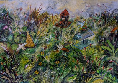 Dobře, takže nakreslíte žábu, 2022 (akryl na desce) od Anna Pugh